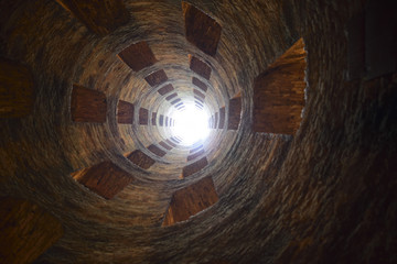 St. Patrick's well, Orvieto, Italy. Historic well. Great engineering work, carried out in 1547....