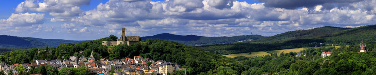 Fototapeta na wymiar Panorama of the village of Koenigstein