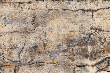 Weathered concrete wall.