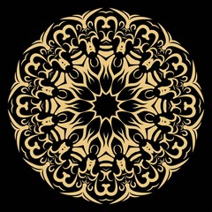 Mandala Style Vector Color Shapes. Abstract design. Fantastic decoration for fashion, holiday card, relax illustration