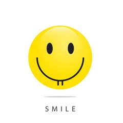 Smile Emoticon Vector Template Design Illustration