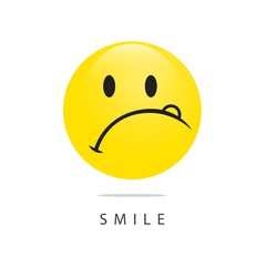Smile Emoticon Vector Template Design Illustration