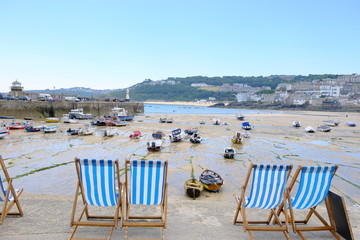 blue and white seats