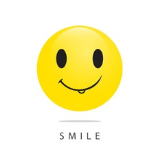 Smile Emoticon Vector Template Design Illustration