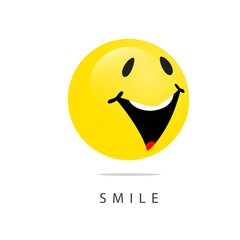 Smile Emoticon Vector Template Design Illustration