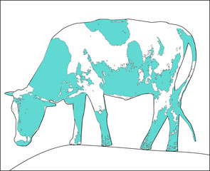 blue cow logo
