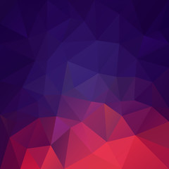 vector abstract irregular polygonal square background - triangle low poly pattern - red purple violet bue color gradient