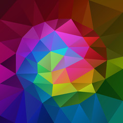 Obraz premium wektor streszczenie nieregularne wielokątne kwadratowe tło - trójkątny wzór low poly - pełne spektrum kolorów