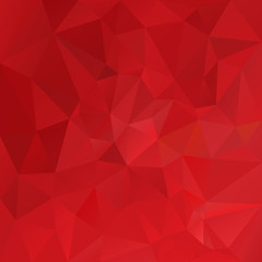 vector abstract irregular polygonal square background - triangle low poly pattern - hot vibrant bloody red color