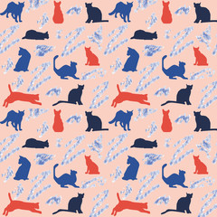 background with colorful cats