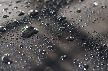 water drops on black background