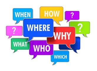 questions speech bubbles concept 3d illustration