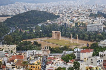 View of the Temple of Olympian Zeus, Athens, #Greece