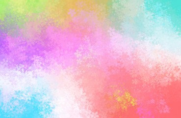 gradient colorful background with blossom flower pattern