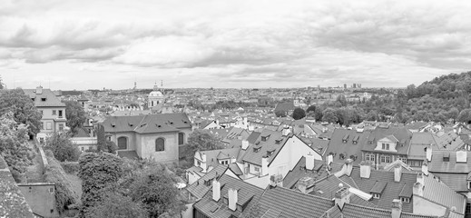 Panorama of the city of Prague seen from the Castle