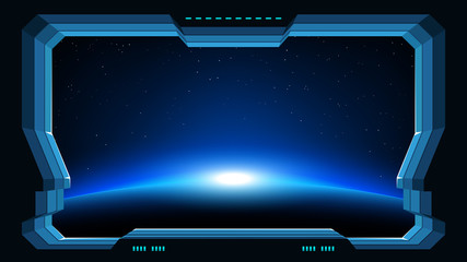 futuristic window planet view © ifh85