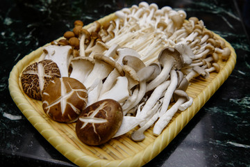 Fresh Mushrooms Basket