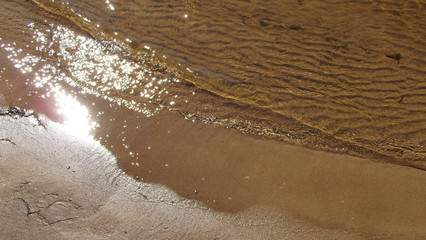 Sandy river Bank.Summer vacation on the beach.