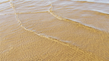 Obraz na płótnie Canvas Sandy river Bank.Summer vacation on the beach.