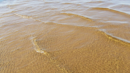 Sandy river Bank.Summer vacation on the beach.