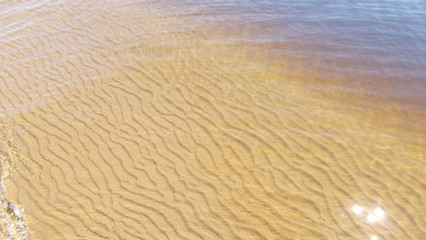 Sandy river Bank.Summer vacation on the beach.