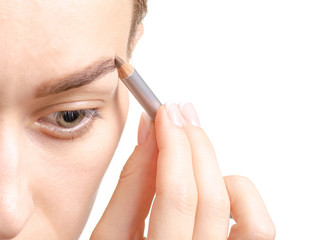 Female eyebrow shape brown eye eyebrow pencil nature beauty