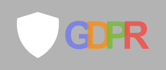 Gdpr general data protection regulation. Eu safeguard regulations and data encryption vector concept background