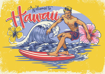 welcome hawaiian surfing © bazzier