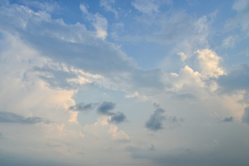 Blue sky background with clouds