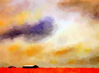 Fototapeta premium A House On the Praire