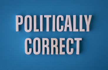 Politically correct sign lettering