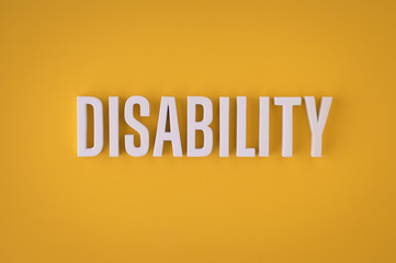 Disability sign lettering