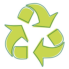 ECO Business Friendly Icon. Recycle symbol and flat icon. Vector illustration