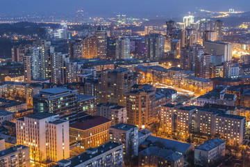Fototapeta na wymiar Night Kiev city , Ukraine