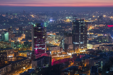 Fototapeta premium Night Kiev city , Ukraine
