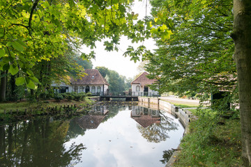 Fototapeta na wymiar Historic water mill Den Helder in Winterswijk