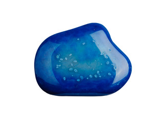 mineral agate blue on white background