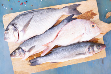 fresh sea fish preparation