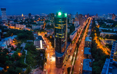 Obraz premium Kiev City - the Capital of Ukraine. Night View