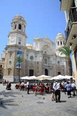 Cádiz, Spain - June 21, 2018: Cathedral of Cádiz, Spain.
