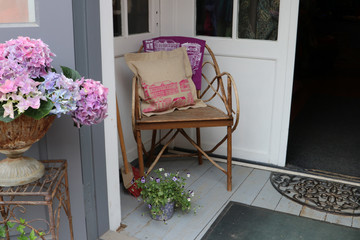 Flowers and chair waiting for you