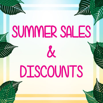      Summer sales and discounts concept 