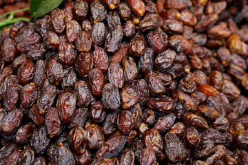 Delicious juicy raw ripe dates fruits