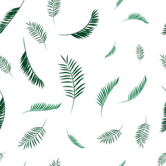 vector seamless beautiful artistic tropical pattern with exotic forest. Colorful original stylish floral print background, bright colors on white background. white background