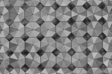 Obraz premium Surface of steel octagons. Top view. Abstract industrial background
