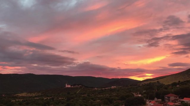 Sunset in Primorski dolac, Dalmatian Zagora - Croatia