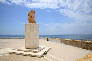 Cádiz, Spain - June 21, 2018: Bust of Paco Alba in Cadiz. © Julián Maldonado