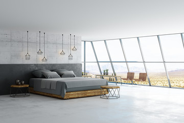 minimalistic loft room