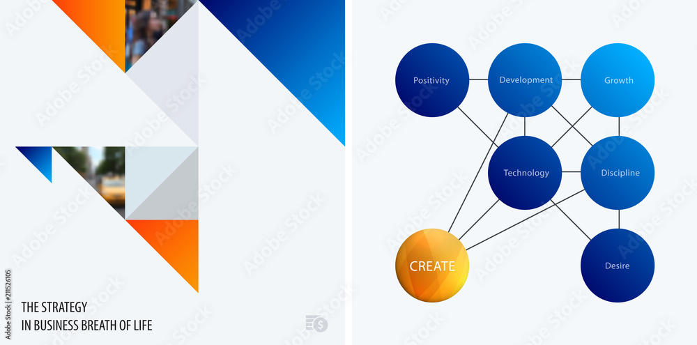Poster abstract design of colourful vector elements for modern background with triangular shapes for busine