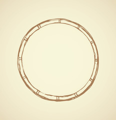 Round frame. Vector drawing